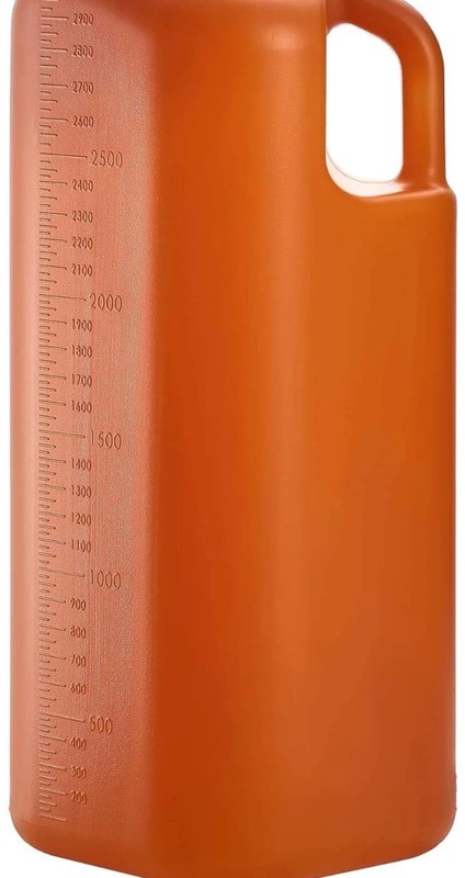Large Male Urinal with Leak Proof Screw Cap Lid (3000 mL or 101 oz.) Amber Colo gallery