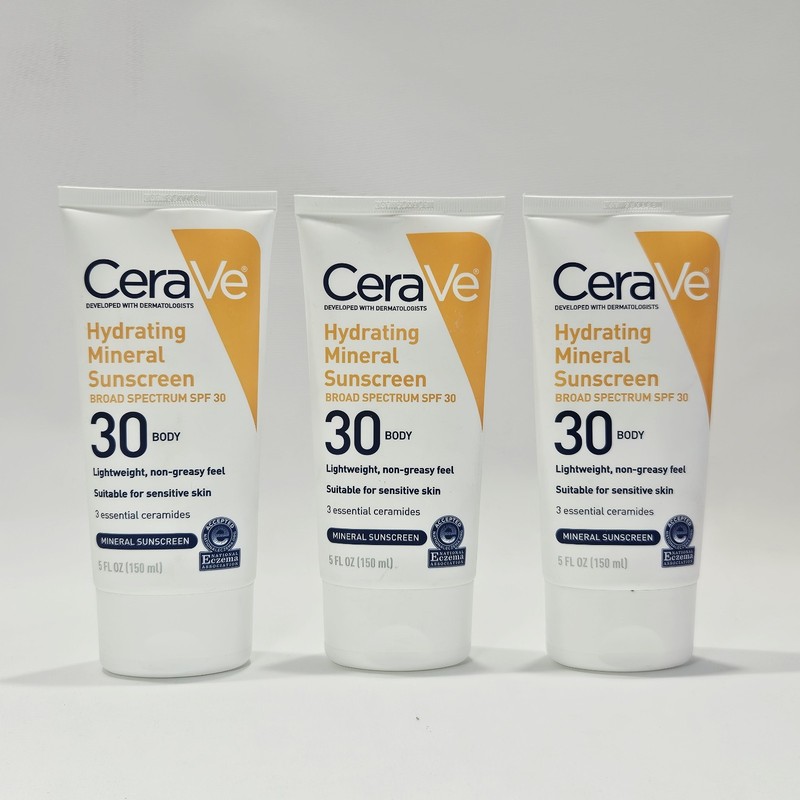 3 Pack CeraVe Hydrating Sunscreen Body SPF 30 – 5 FL oz.