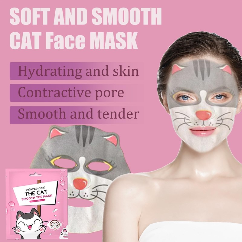 Kids Face Masks Set of 5 Cute Animal Sheet Masks Hydrating Birthday Gift gallery