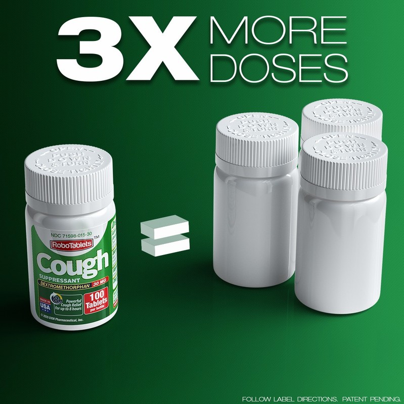 Cough Suppressant 100 Tablets 30mg Dextromethorphan gallery