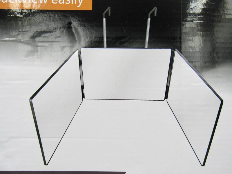3 Way Mirror for Self Hair Cutting, 360 Tri-fold Cosmetic Mirror Barber w/ Light gallery