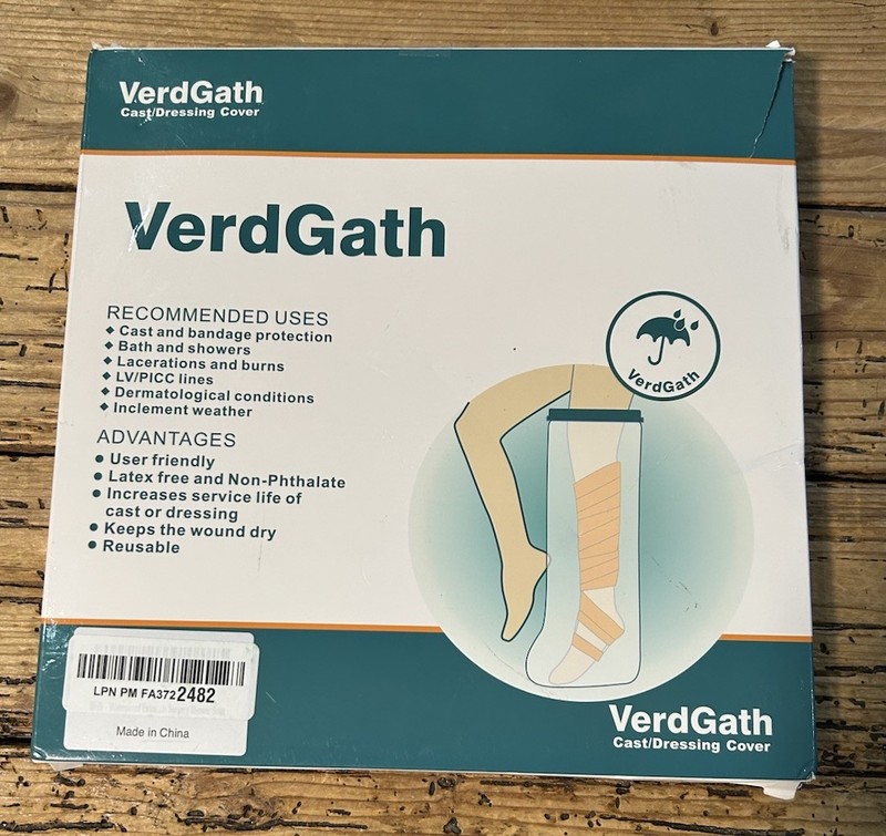 VerdGath Cast/ Dressing Cover Adult Wide Half Leg OPEN BOX