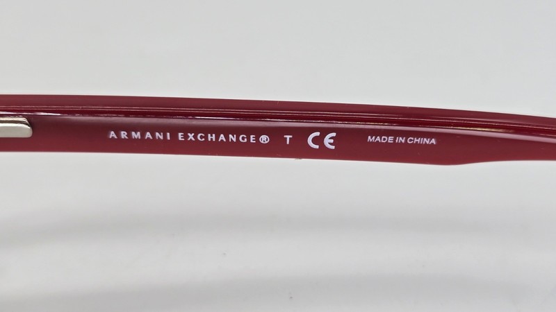ARMANI EXCHANGE AX 1009 6036 SHINY BLACK/RED AUTHENTIC EYEGLASSES 53-16 gallery