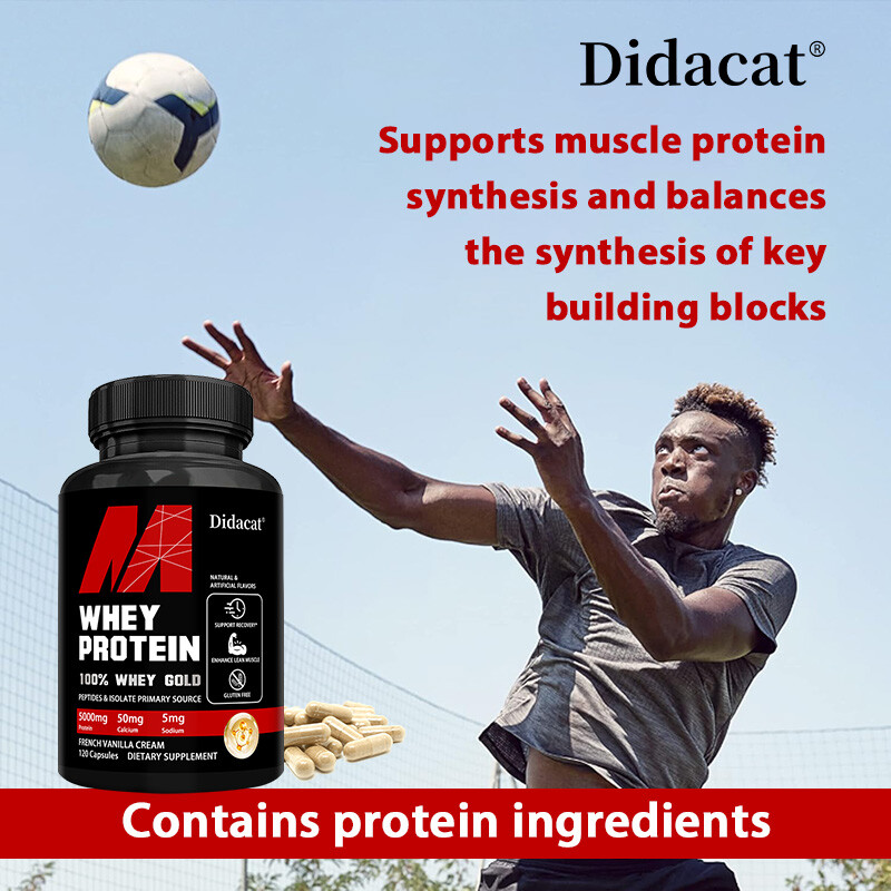 Whey Protein Capsules - Maintain Muscle Strength-Perfect Body Shape-120 Capsules gallery