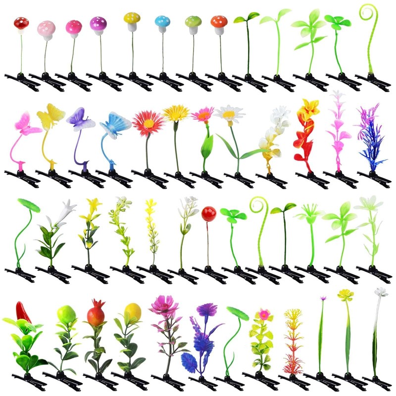SOFISO 50pcs Bean Sprout Hair Clips Mixed Style 1 Count (Pack of 50), Mix01