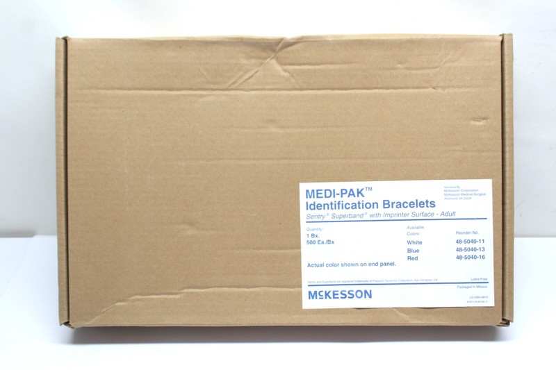Medical Identification Wristband Laser Print Permanent Snap 48-5040-11 500ct