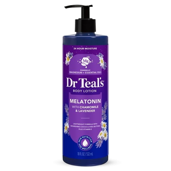 Dr Teal’s Sleep Body Lotion with Melatonin, Lavender & Chamomile Essential Oils,