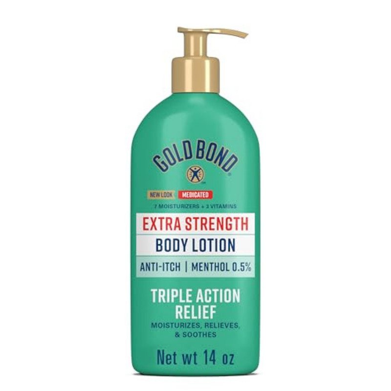 Gold Bond Lotion, Medicated Extra Strength Body, 14oz Bottle