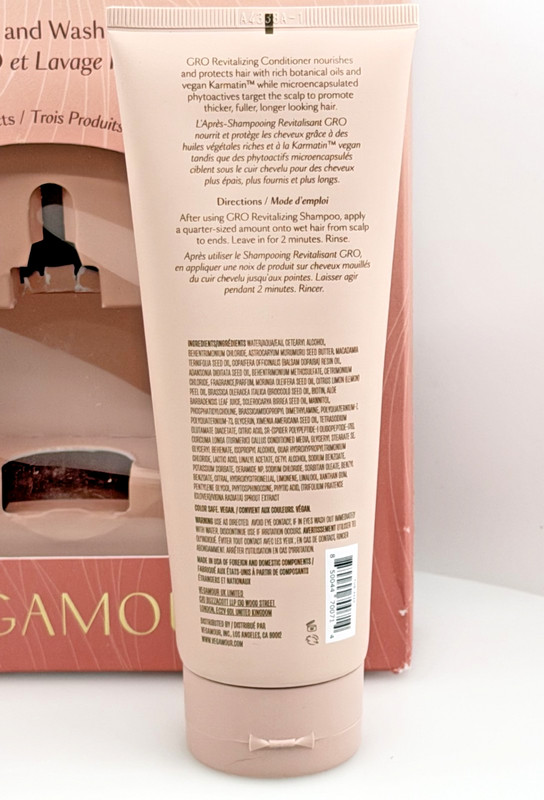 VEGAMOUR GRO & Wash Kit - Hair Serum Shampoo Conditioner Set Full Size 3 Pc New gallery