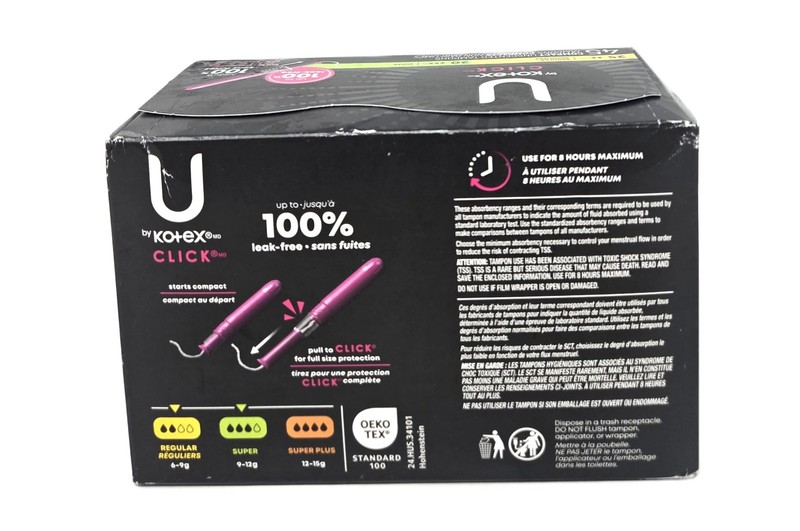 U by Kotex Click Unscented Compact Multipack Tampons, Regular/Super - 45 Count gallery