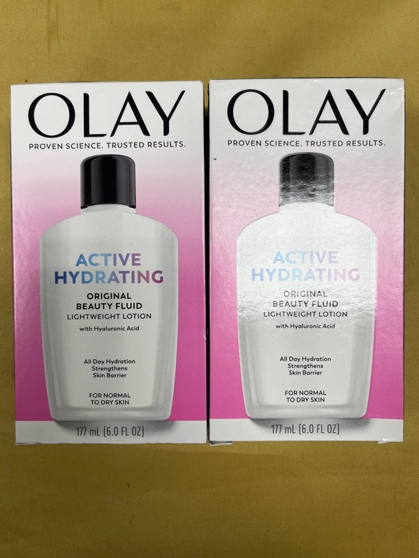 2 New Olay Active Hydrating Original Beauty Fluid Lightweight Lotion – 6oz Each