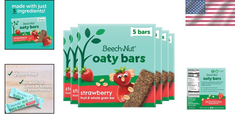 Toddler Snacks Oaty Granola Bars 30 Pack Gluten-Free Fruit Whole Grain gallery
