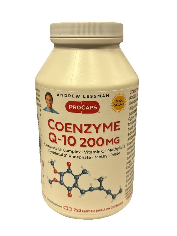 Andrew Lessman CoEnzyme Q-10 200 MG – 720 Capsules Exp 01/30/2029 – SEALED
