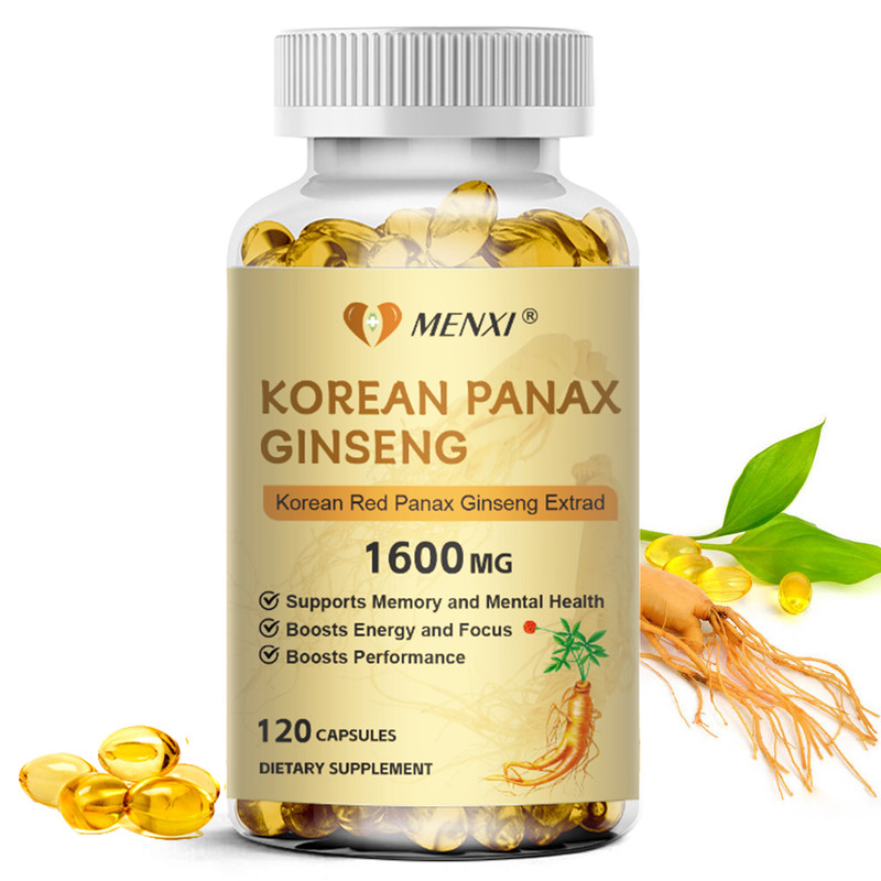 120 Capsules Best Korean Red Panax Ginseng Extract 1600mg Extra Strength NON-GMO gallery