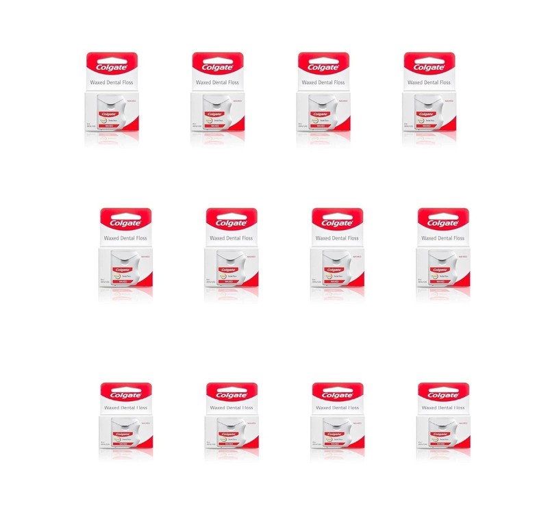 Colgate Total 50m Dental Floss – 12-Pack, Full Size