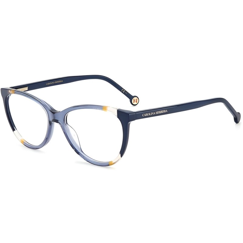 Carolina Herrera Women’s Eyeglasses Blue Orange Plastic Cat Eye CH 0064 0RTC