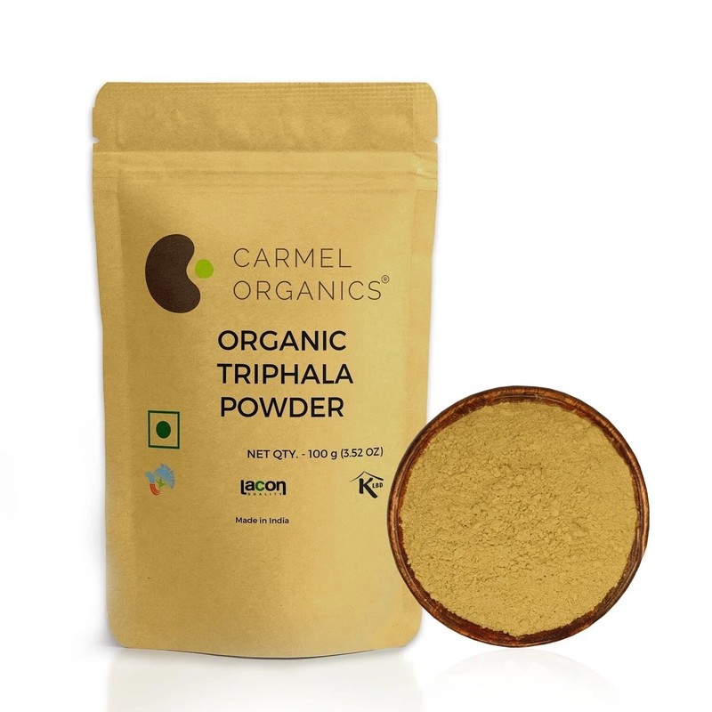CARMEL ORGANICS Triphala Fruits Powder Helps Relieve Constipation 100g