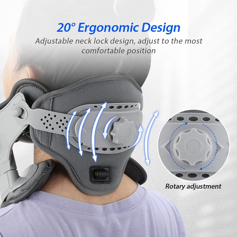 Cervical Neck Traction Device Heating Brace Support PainRelief Stretcher Therapy gallery