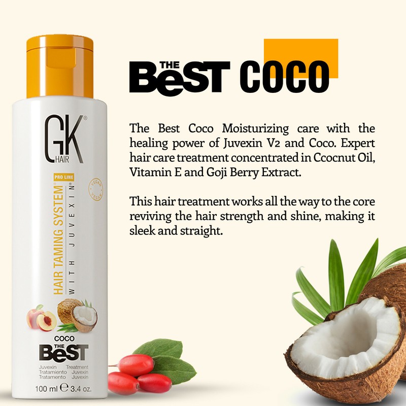GK HAIR Women The Best COCO Vegan Smoothing Keratin Treatment Free Serum 0.34 oz gallery