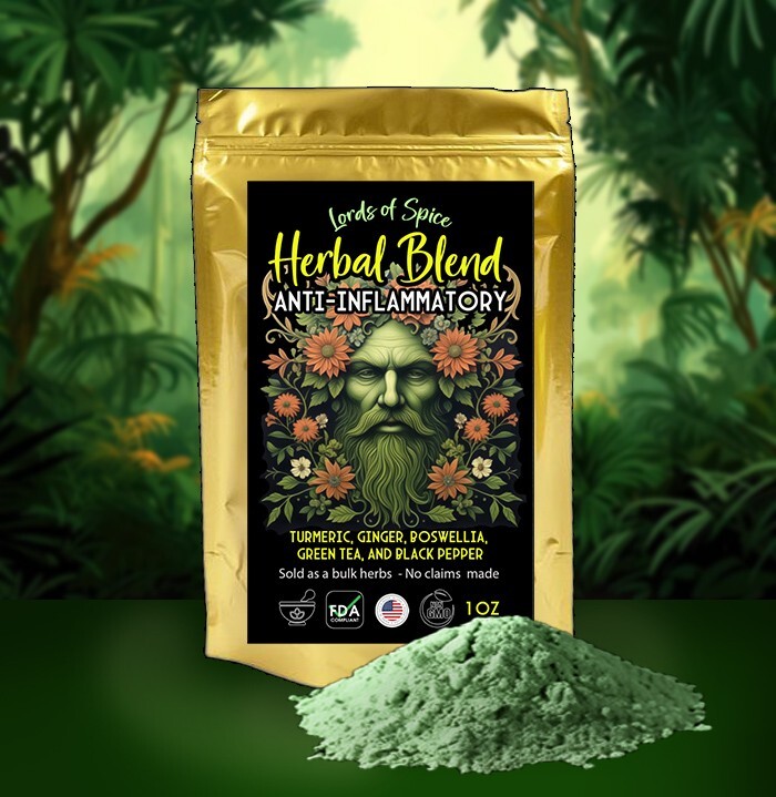 Inflammation Herbal Blend – Pain -Natural Herb Safe Fast Easy – Free Ship – USA