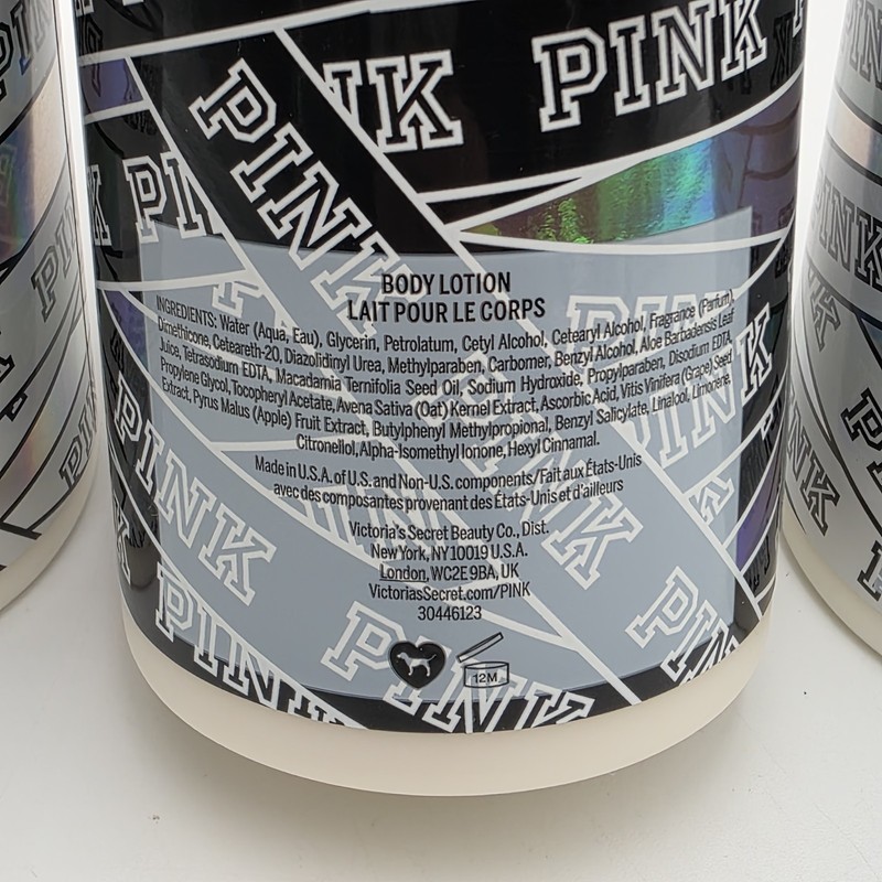 Lot of 3- Victoria’s Secret Pink Holo Glam and Midnight Glow Body Lotion 16.9 oz gallery