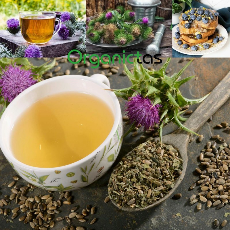 Organic Milk Thistle Seed Powder Natural Antioxidant Silybum Marianum gallery