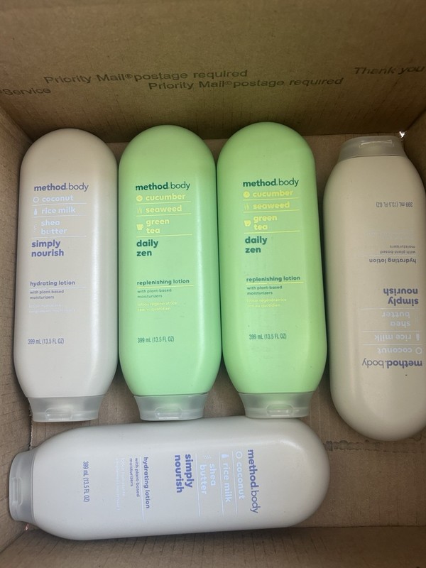 Method Body Lotion Lot of 5 Daily Zen & Simply Nourish 13.5 oz Moisturizers