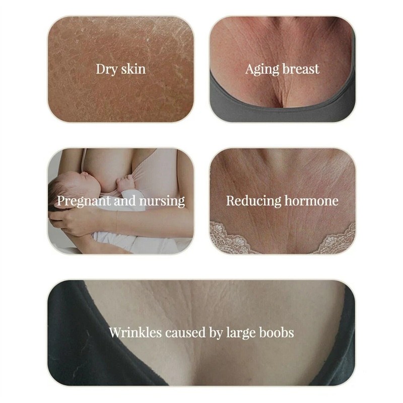 2 Breast Wrinkle Remover Smooth Breast Chest Firming Skin Boob Lift Massage Oil gallery