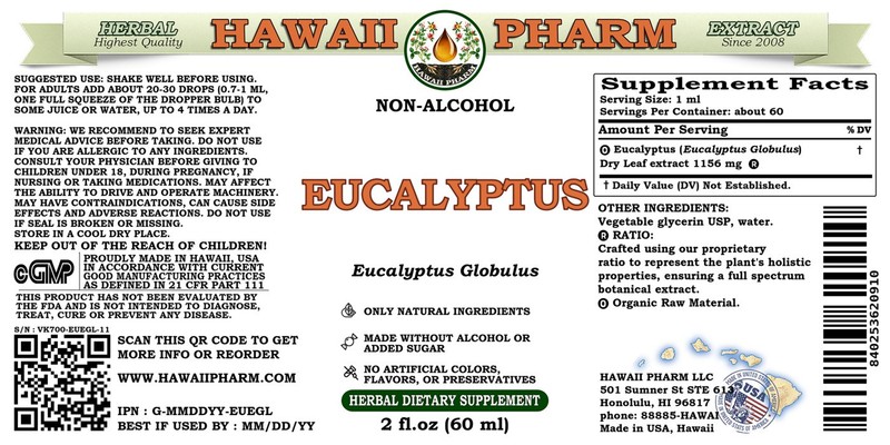 Eucalyptus (Eucalyptus Globulus) Organic Dried Leaf Liquid Extract gallery