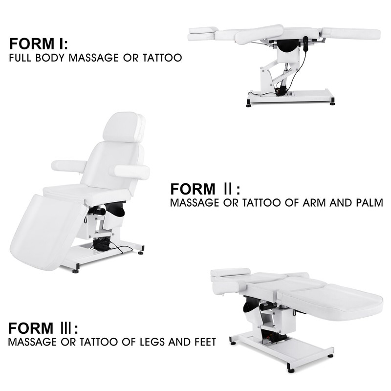 White Electric Facial Bed Massage Table Salon Beauty Spa Tattoo Chair w/ Remote gallery