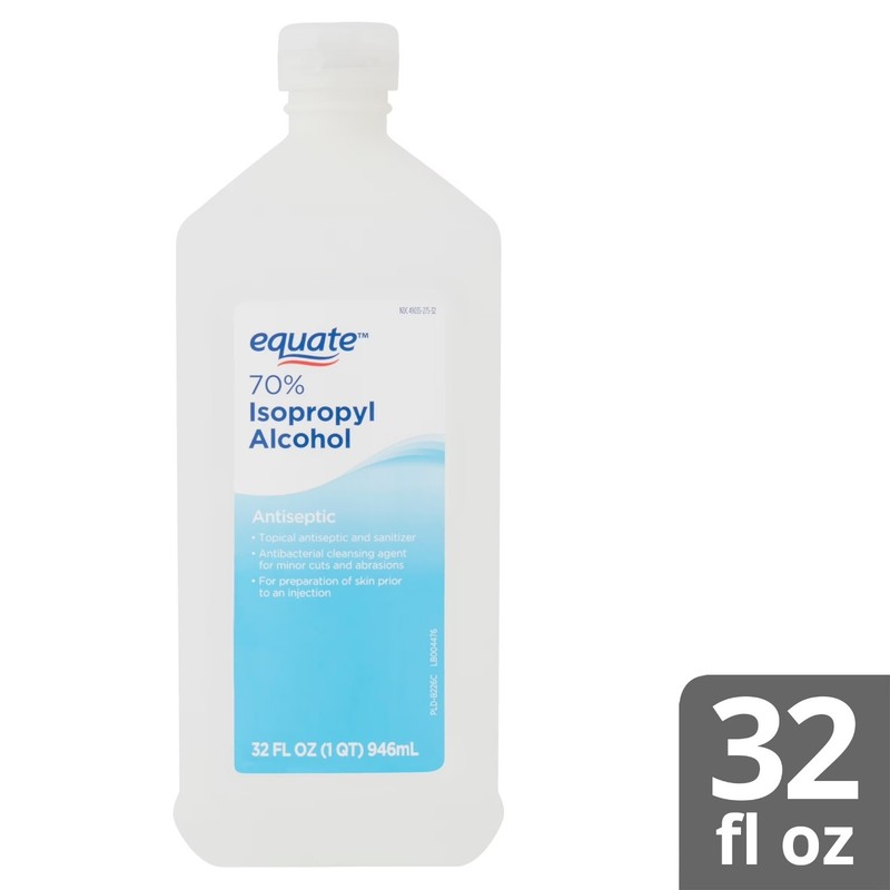 Equate 70% Isopropyl Alcohol Antiseptic, 32 fl oz (3 Pack) gallery