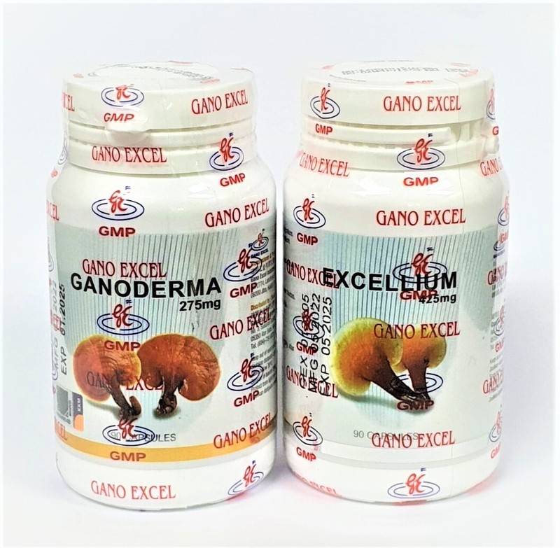 1 SET of 1 x Gano Excellium 90 + 1 x Ganoderma Lucidum 90 Capsules Lingzhi USA gallery