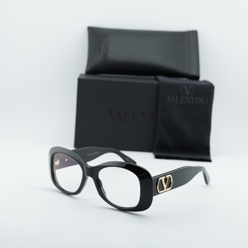 Valentino VLX-181A Shiny Black 53mm Eyeglasses New Authentic