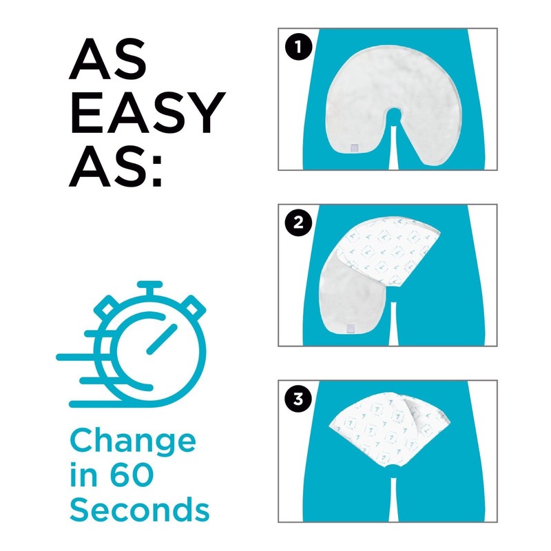 QuickChange Men's Incontinence Wrap | Maximum Absorbency | One-Size | 35 Count gallery