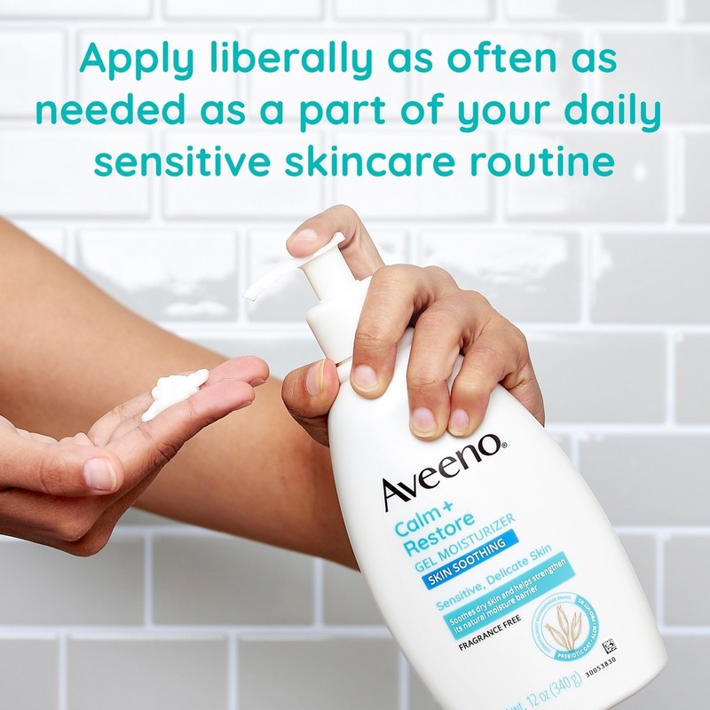 Aveeno Calm + Restore Gel Body Moisturizer Sensitive Skin-Paraben-Free Deep 12oz gallery
