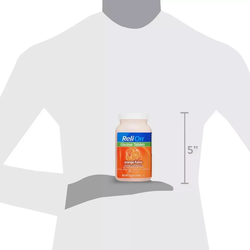 Relion Glucose Tablets, Orange Flavor, Fat-Sodium-gluten-caffeine Free, 50 Count gallery