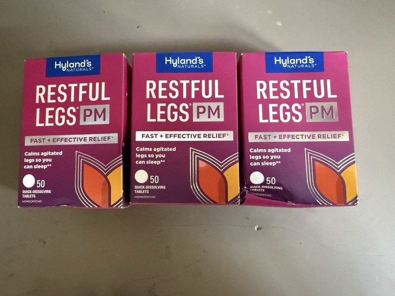 3 Boxes Hyland’s Restful Legs PM Nighttime Reliever 50 Quick Dissolving Tablets