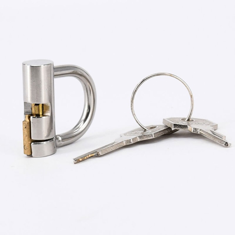 USA Stainless Steel Male PA LOCKED CHASTITY PIERCING Titanium D-Ring PA Lock
