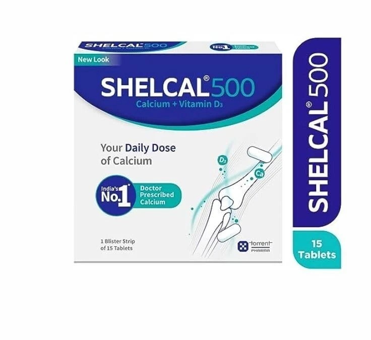 Shelcal 500 Calcium+Vitamin D3 Tablet For Bones, Joints & Muscles Care (60 Tabs) gallery