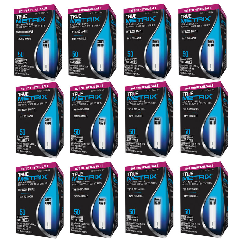 TRUE Metrix Blood Glucose 600 Test Strips 12 Boxes Of 50 Count Exp: 08/15/2026