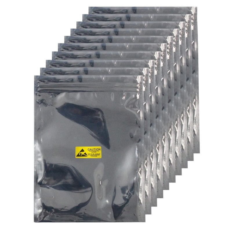 Antistatic Bags, 50pcs Resealable ESD Bags 6x8inches with Labels for GPU Hard…