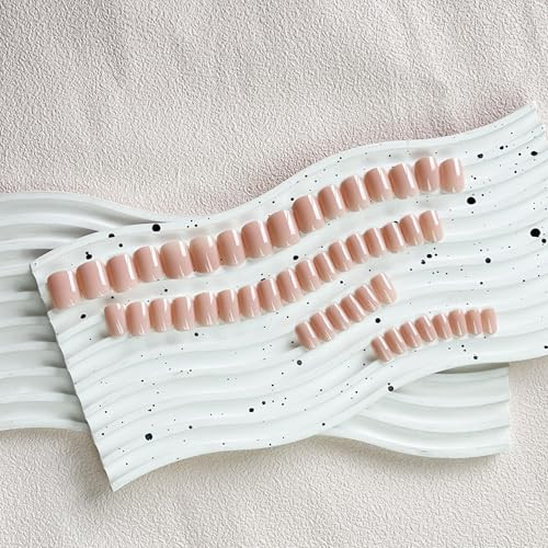 48 Pcs Square Press on Nails Short Length, Press on Nude Nails square nude gallery