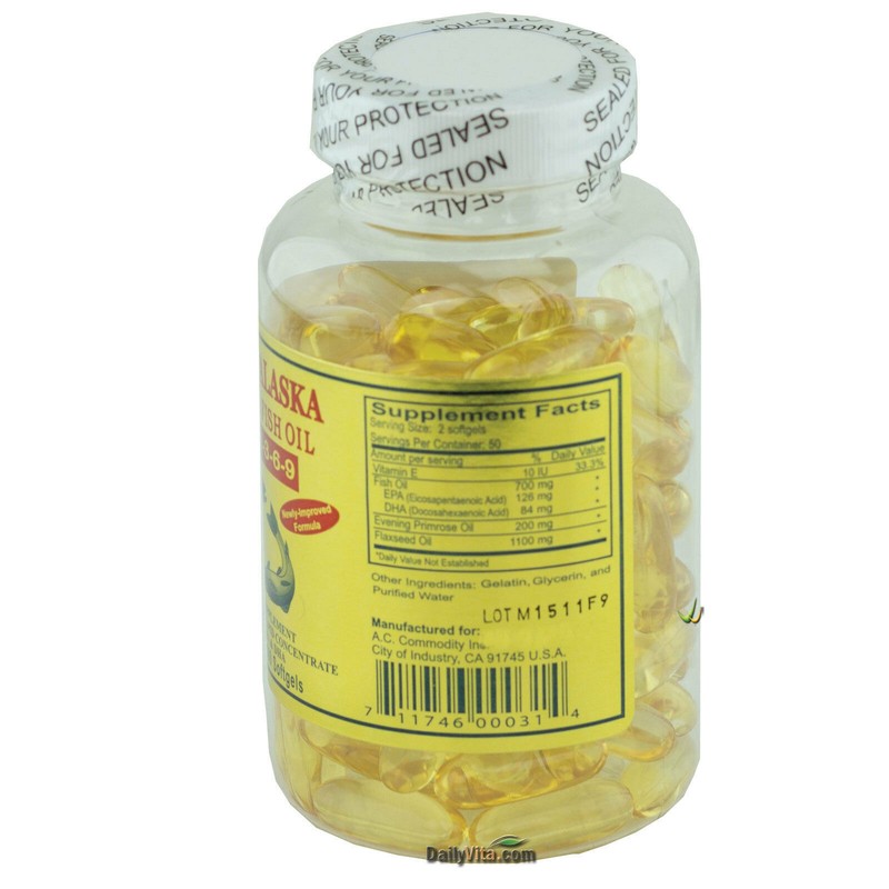 Gold Vitamin Golden Alaska Deep Sea Fish Oil Omega 3 6 9 1000 mg 100 SG gallery