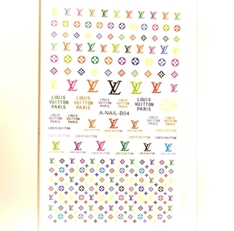 NWT NAIL ART DESIGN SELF-SEAL STICKERS MULTICOLORED NEONS N°22!