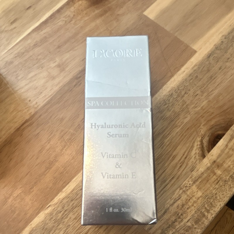 L’CORE Paris Spa Collection Hyaluronic Acid Serum VitC E Anti-Aging 1 fl oz 30ml