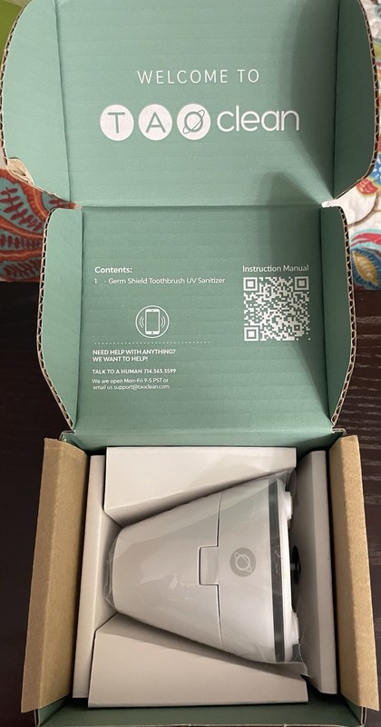 TAO Clean Germ Shield Travel Toothbrush UV Sanitizer New in Box gallery