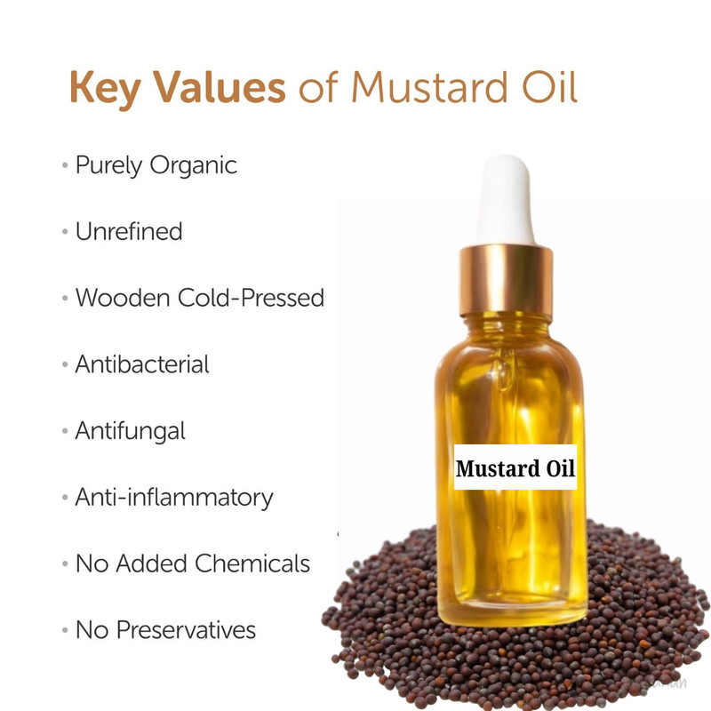 Organic Pure Mustard Oil | Refined Mustard Seed Oil | 30ml FREE SHIPPING gallery