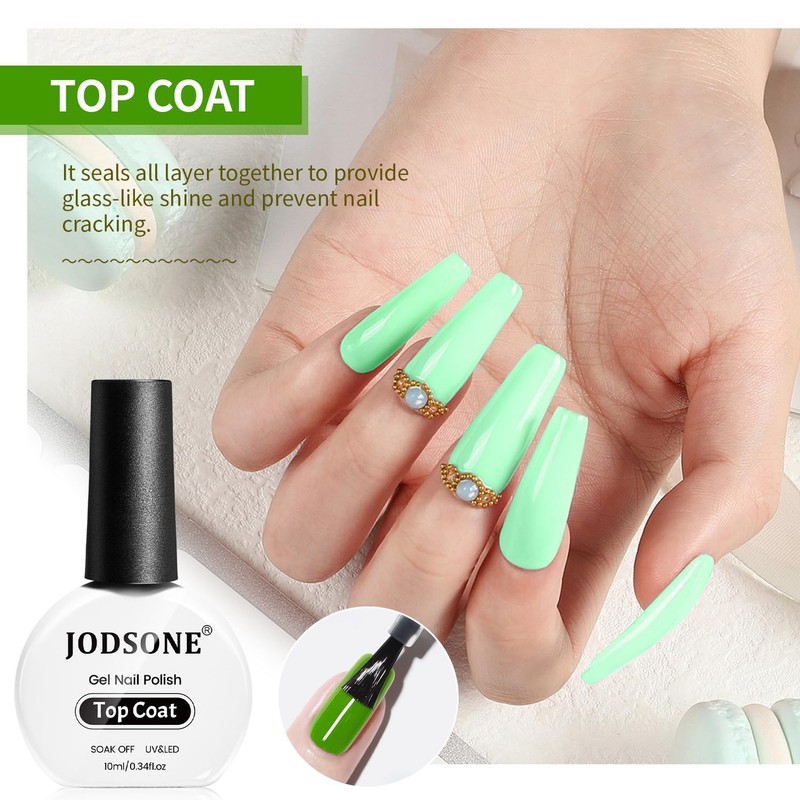JODSONE 2 Bottles 10ml Of Top 0.34 Fl Oz (Pack of 2), 2Pcs 10ML-Top Base Set gallery