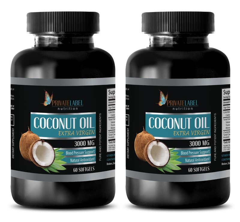 Top-Grade Extra Virgin COCONUT OIL 3000mg – Heart Health – Weight Lose -2 Bottle