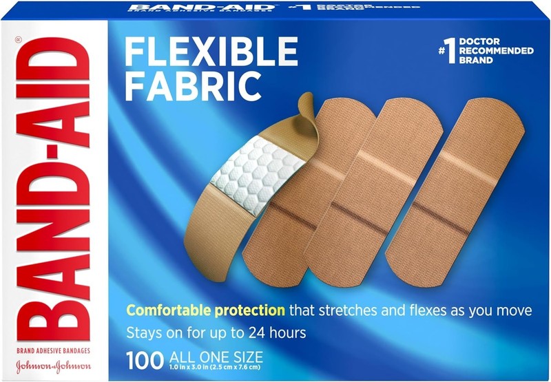 Band-Aid Brand Flexible Fabric Sterile Adhesive Bandages, Comfortable Cushion